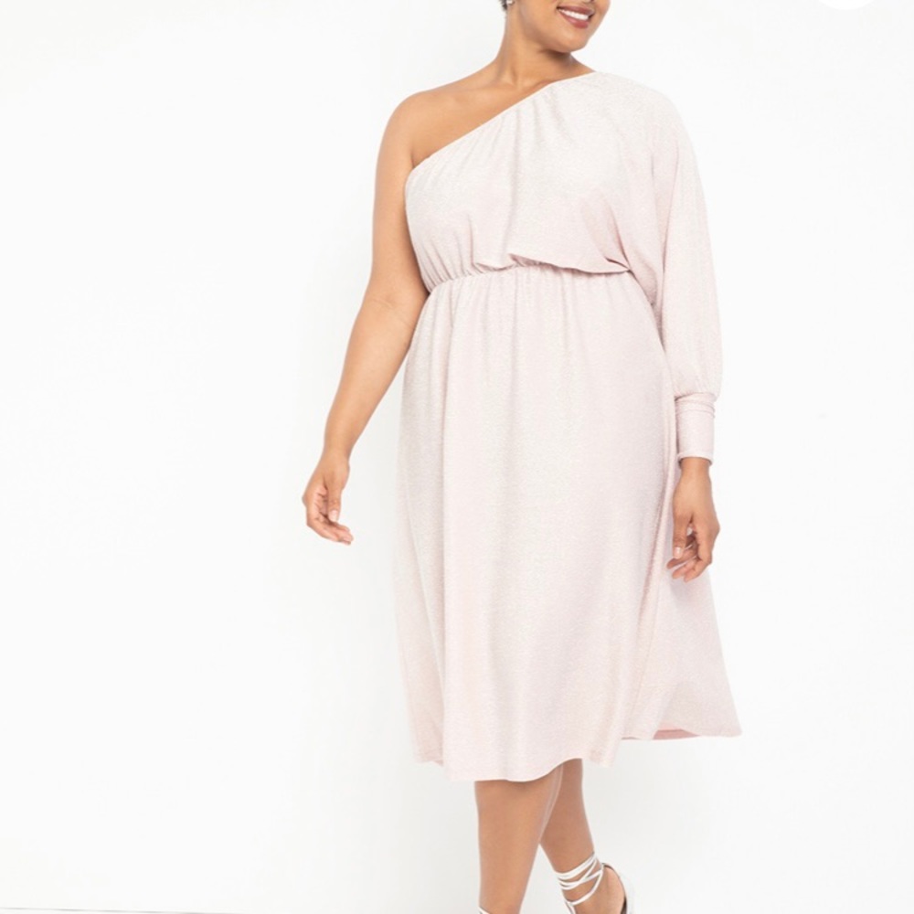 NWT Eloquii Sparkly One Shoulder Dress
